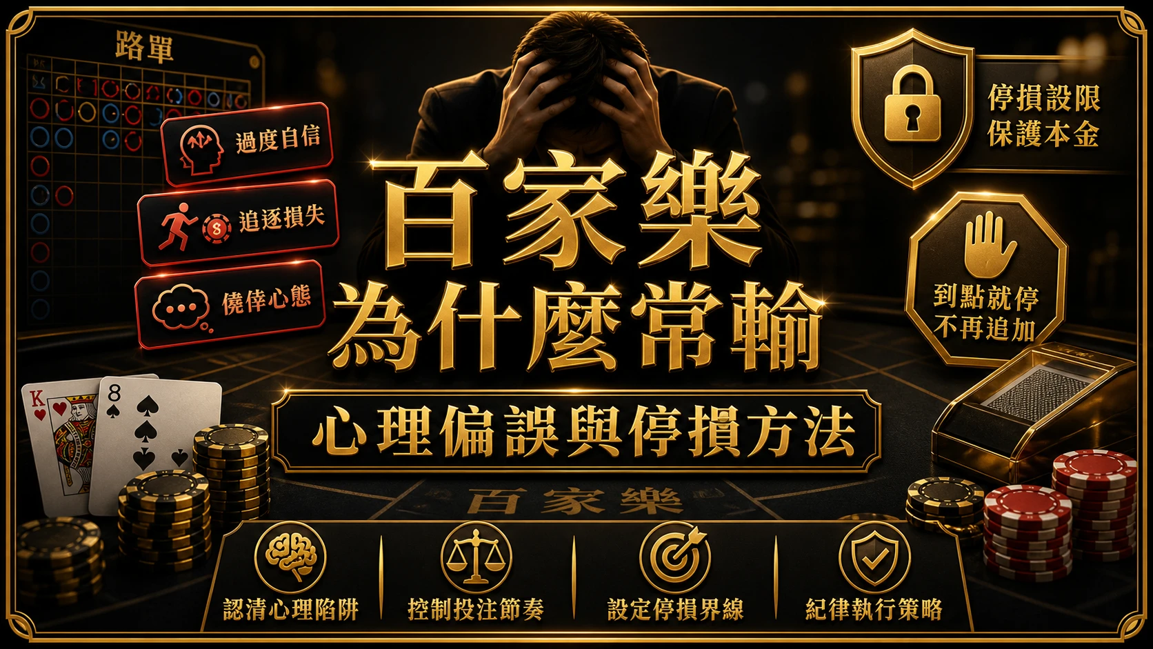 百家樂為什麼常輸？玩家心理偏誤、追注陷阱與停損方法｜MBM娛樂城