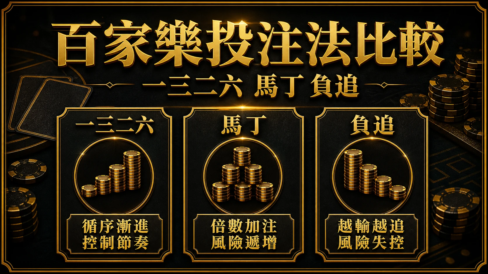 百家樂投注法怎麼選？1326、馬丁與負追風險比較｜MBM娛樂城