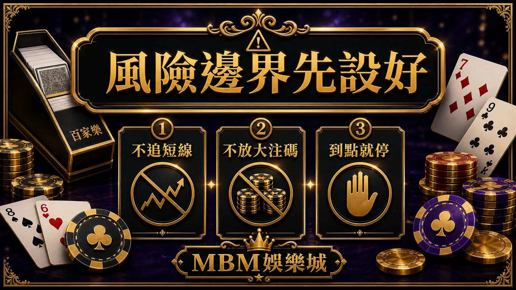 百家樂算牌風險邊界 不追短線不放大注碼到點就停 MBM娛樂城