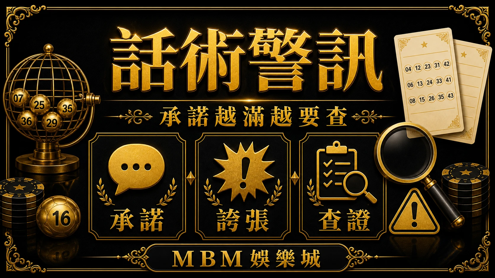 話術警訊 彩票常見陷阱有哪些？舊資訊、承諾話術與平台檢查 MBM娛樂城
