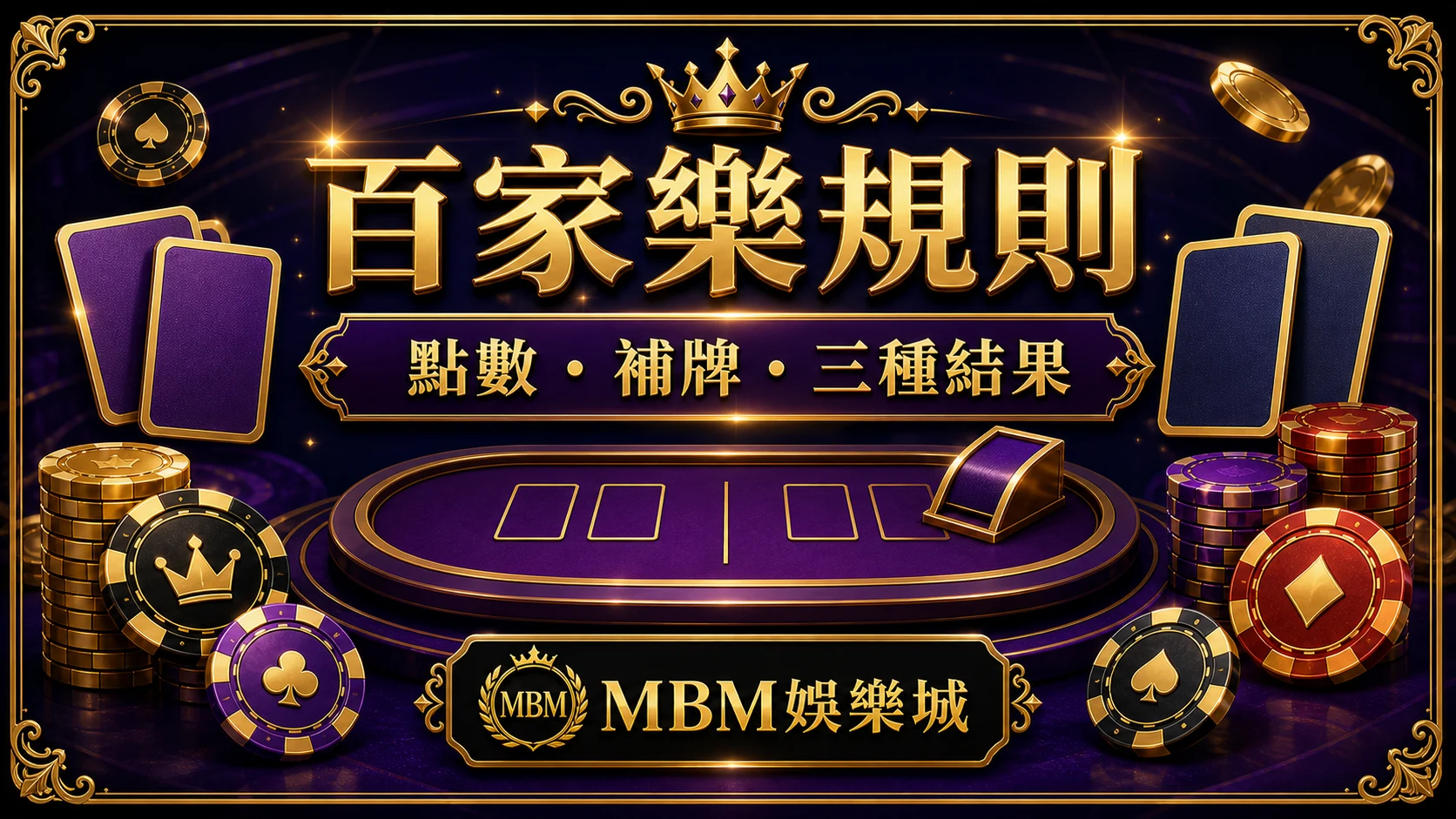 百家樂規則點數補牌與三種結果 MBM娛樂城