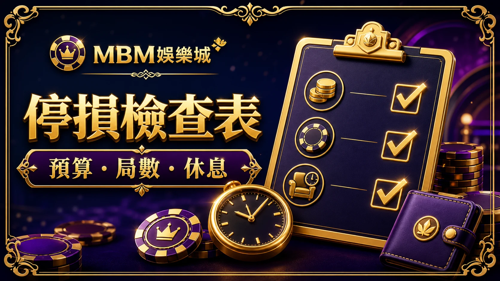 百家樂停損檢查表預算局數休息 MBM娛樂城