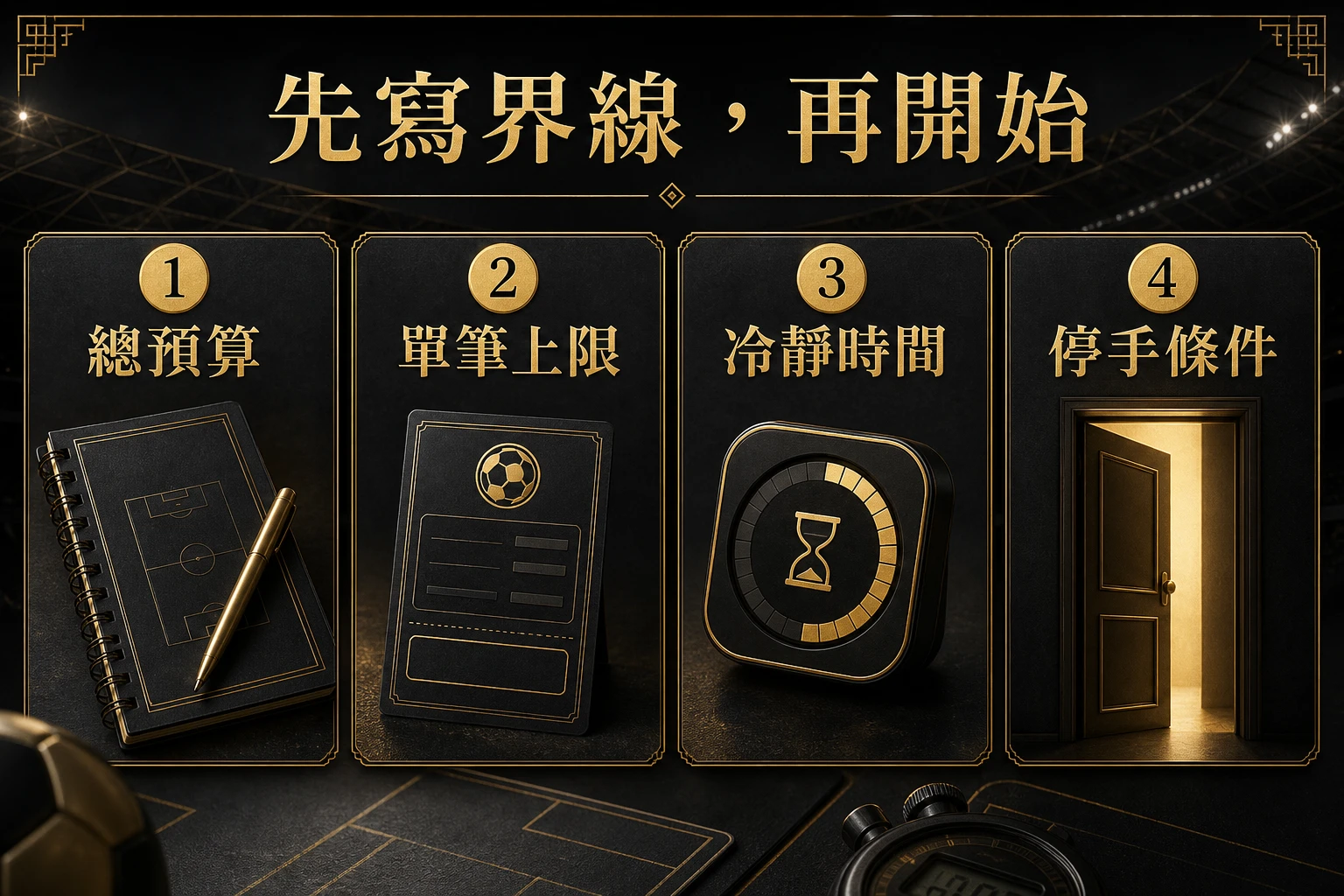 體育投注前設定總預算、單筆上限、冷靜時間與停手條件