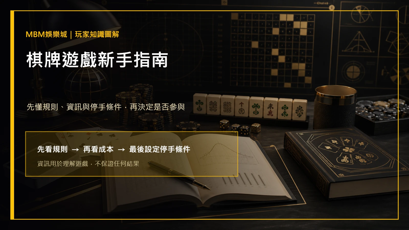棋牌遊戲新手指南：規則、機率與停手條件｜MBM娛樂城