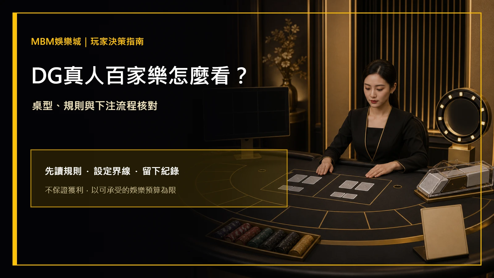 DG真人百家樂怎麼看？桌型、規則與下注流程｜MBM娛樂城